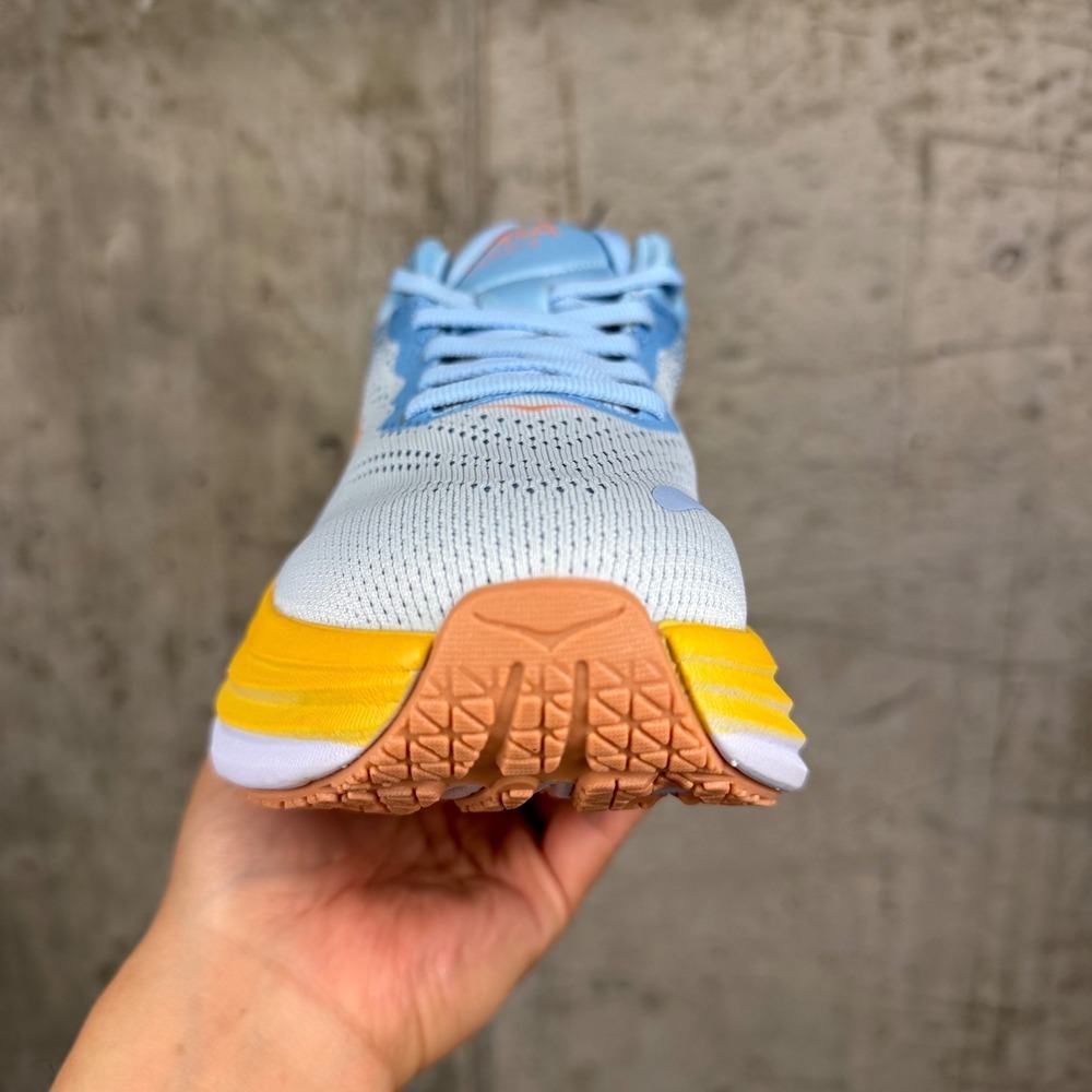 HOKA One One Bondi 8 Wide Women's Size 8D Ice Water Yellow Running Shoes NIB - Picture 4 of 16